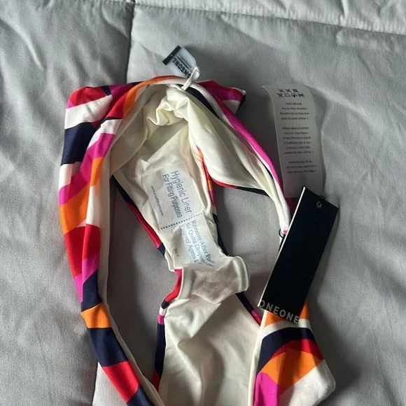 Lulus Taylor White Multi Print High Waisted Bikini Bottoms - Picture 7 of 7